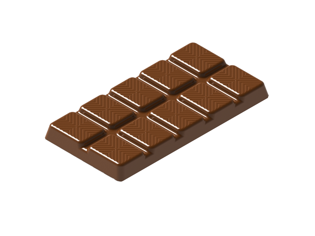 CHOCOLATE BAR MOULD 5 x 2 CROSSED - Savy Goiseau